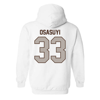 St. Bonaventure - NCAA Men's Basketball : Andrew Osasuyi - Classic Shersey Hooded Sweatshirt-1
