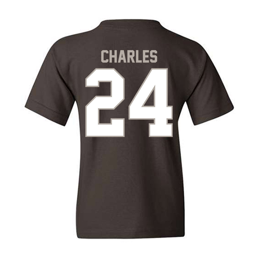 St. Bonaventure - NCAA Men's Basketball : Cayden Charles - Youth T-Shirt-1