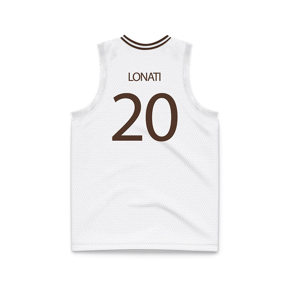 St. Bonaventure - NCAA Men's Basketball : Achille Lonati - White Basketball Jersey-1