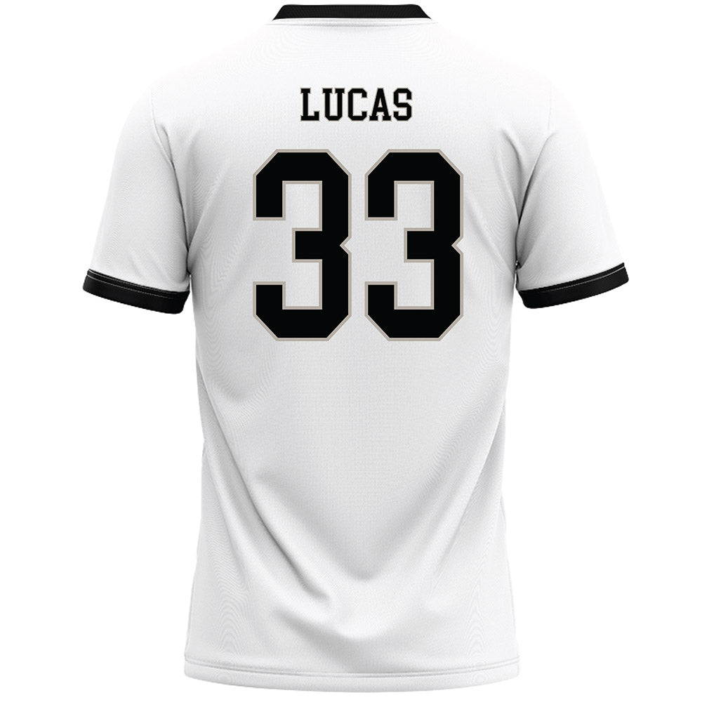 St. Bonaventure - NCAA Men's Lacrosse : Tyler Lucas - White Lacrosse Jersey -1
