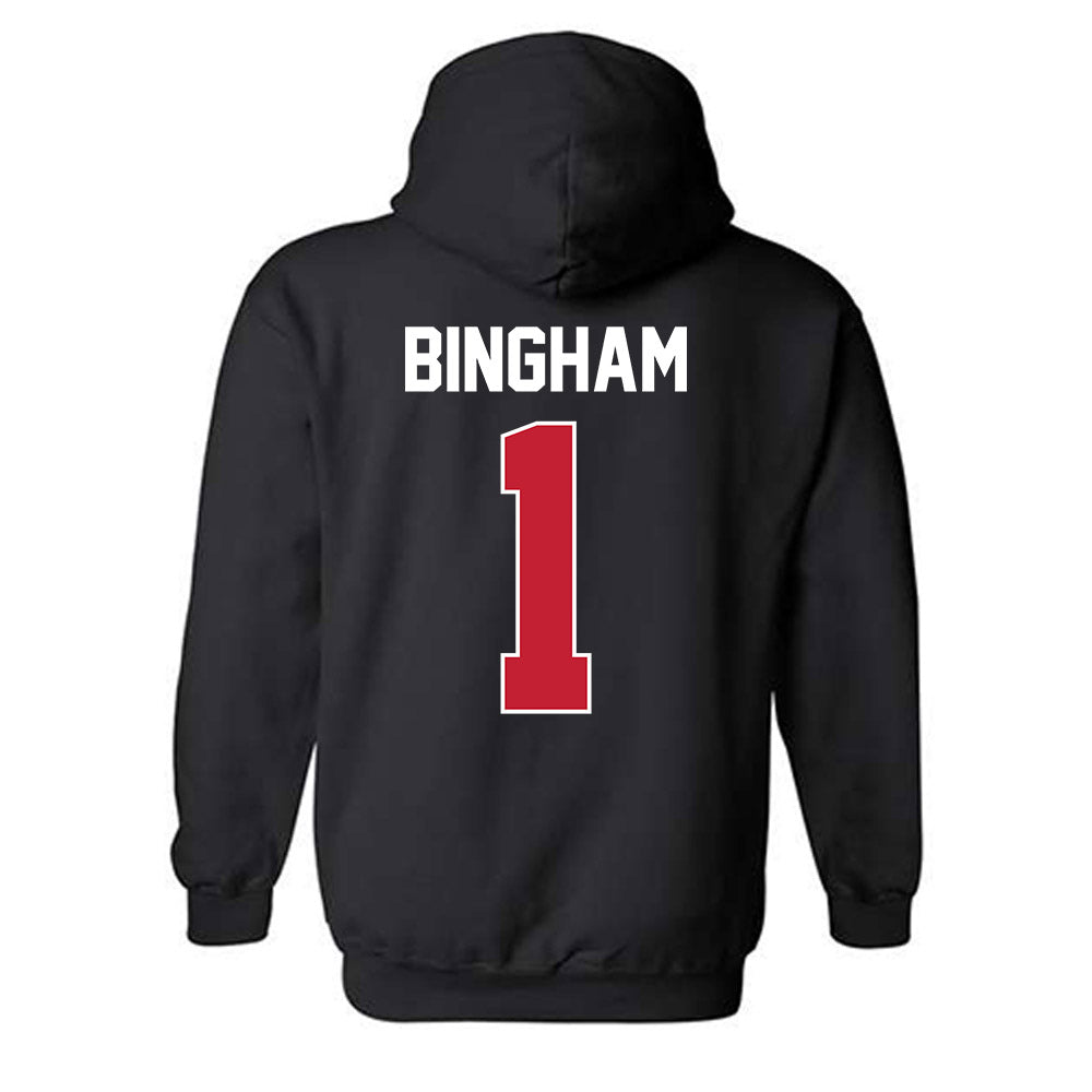 Ferris State - NCAA Men's Basketball : Mykel Bingham - Classic Shersey Hooded Sweatshirt-1