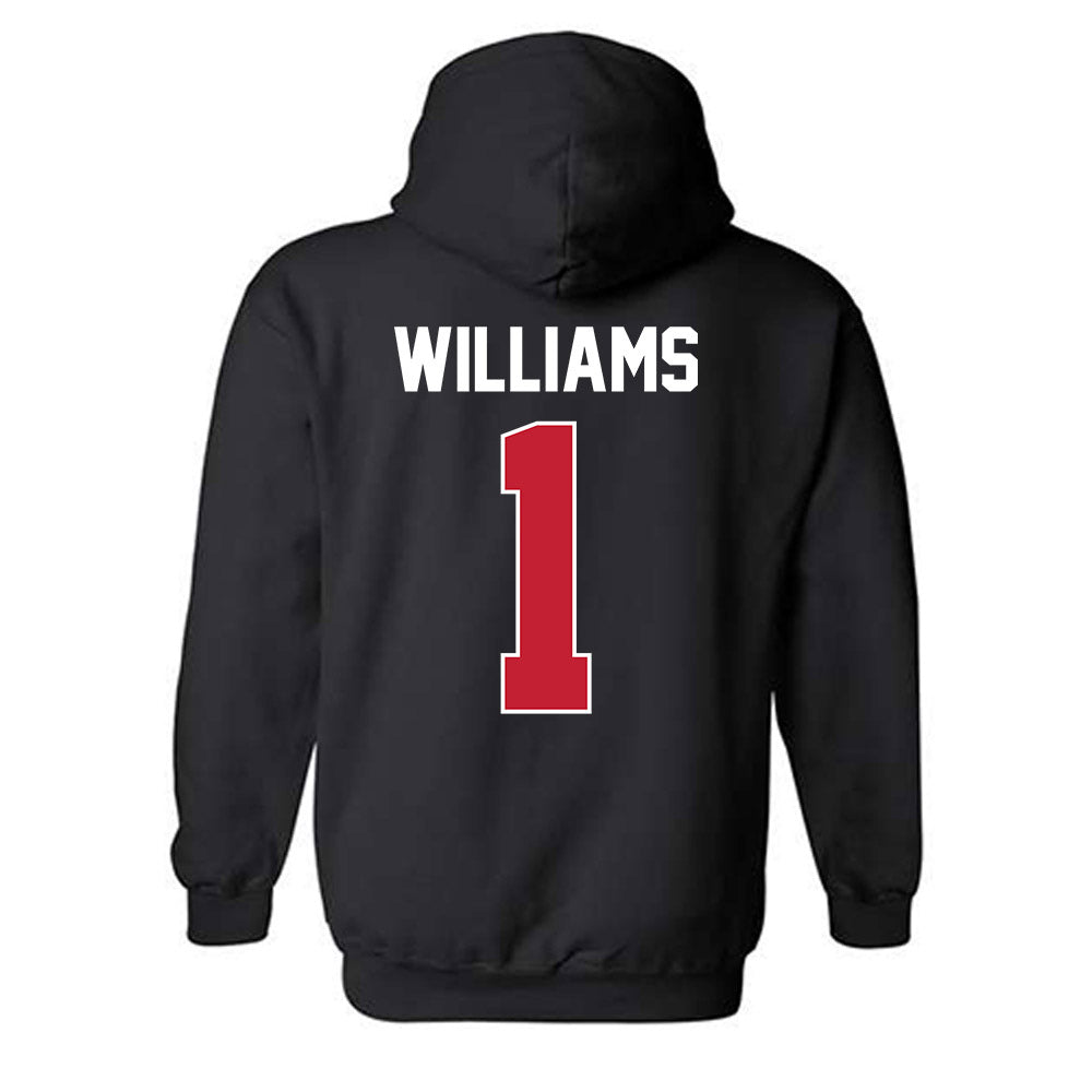 Ferris State - NCAA Men's Basketball : David Williams - Classic Shersey Hooded Sweatshirt-1