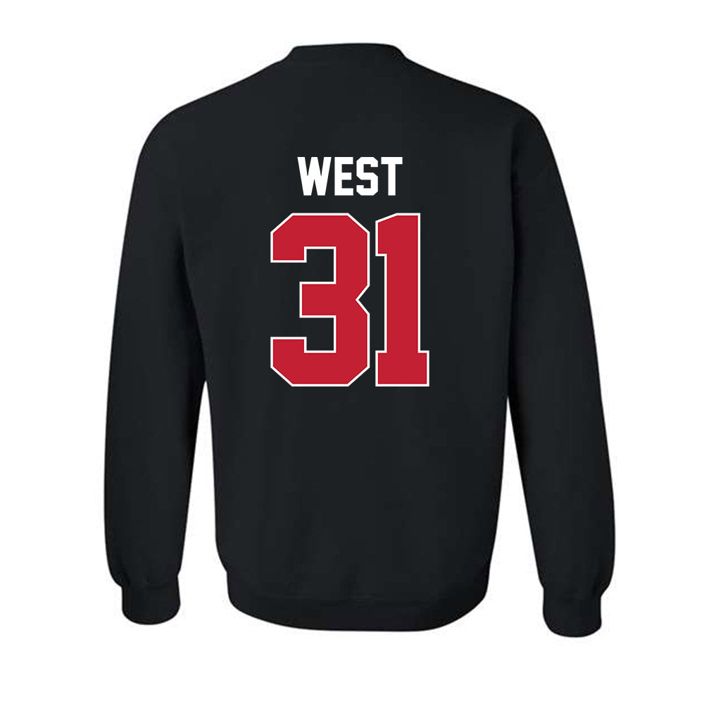 Ferris State - NCAA Men's Ice Hockey : Noah West - Classic Shersey Crewneck Sweatshirt-1