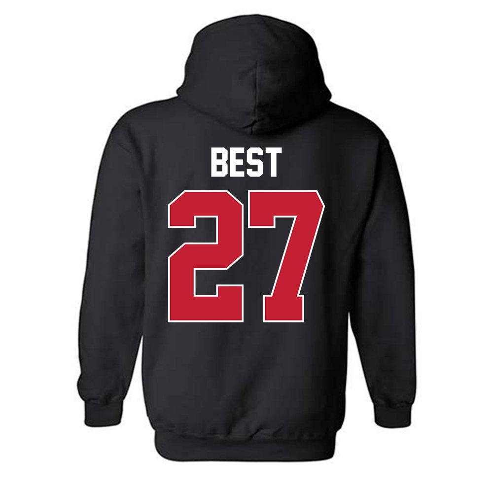 Ferris State - NCAA Men's Ice Hockey : Gavin Best - Classic Shersey Hooded Sweatshirt-1