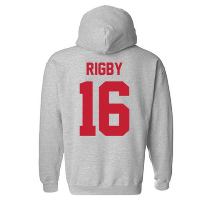 Ferris State - NCAA Football : Tre Rigby - Classic Shersey Hooded Sweatshirt-1