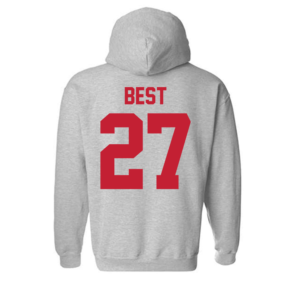 Ferris State - NCAA Men's Ice Hockey : Gavin Best - Classic Shersey Hooded Sweatshirt-1
