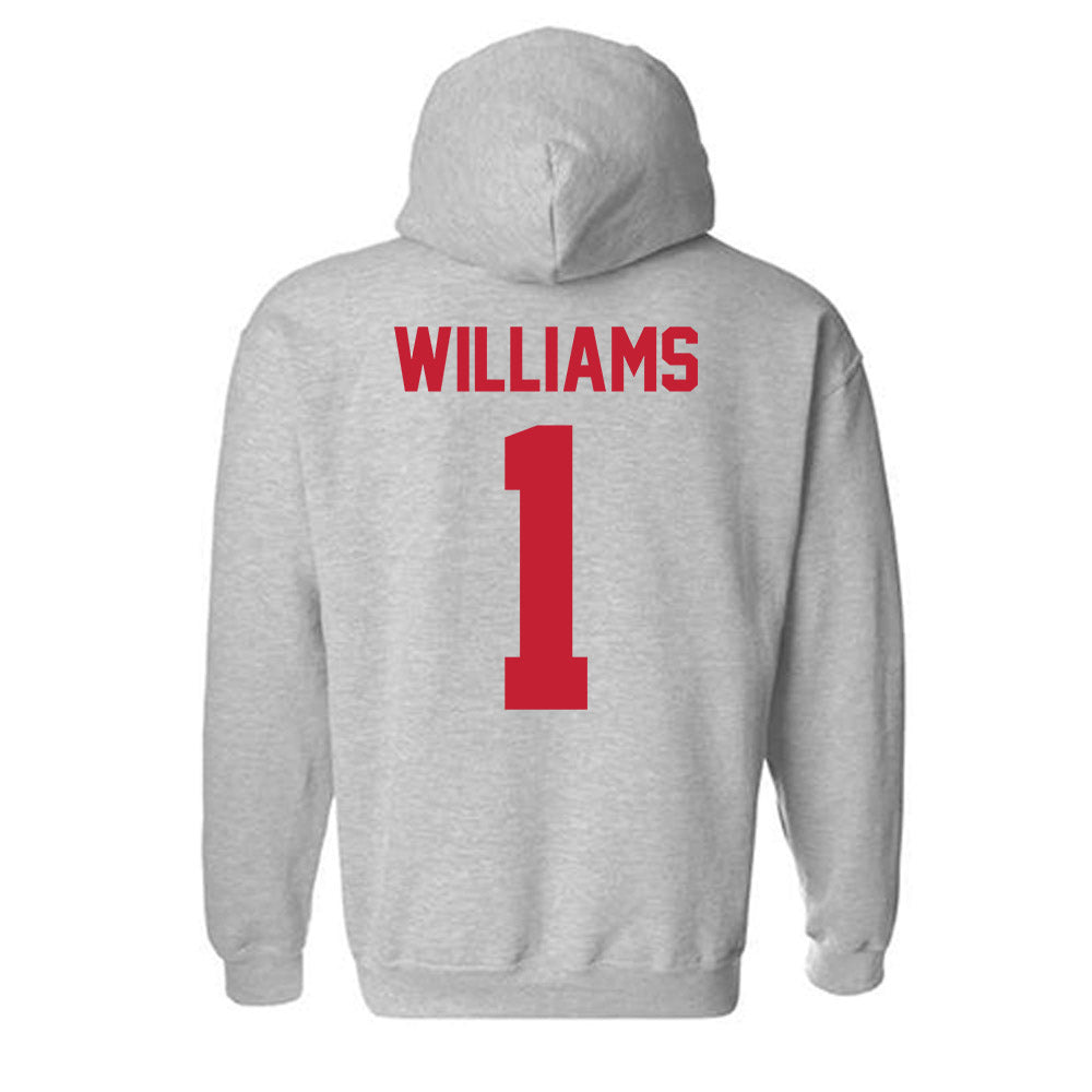 Ferris State - NCAA Men's Basketball : David Williams - Classic Shersey Hooded Sweatshirt-1