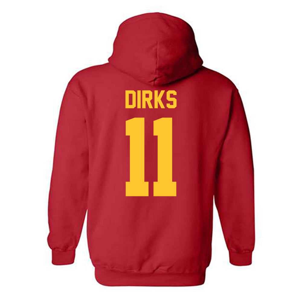 Ferris State - NCAA Men's Ice Hockey : Jacob Dirks - Classic Shersey Hooded Sweatshirt-1