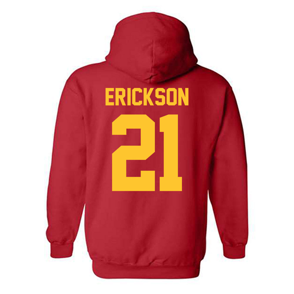 Ferris State - NCAA Men's Basketball : Ethan Erickson - Classic Shersey Hooded Sweatshirt-1