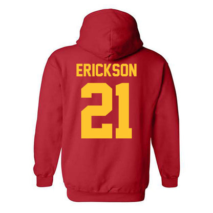 Ferris State - NCAA Men's Basketball : Ethan Erickson - Classic Shersey Hooded Sweatshirt-1