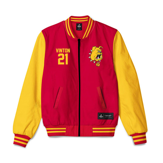 Ferris State - NCAA Football : Jaylen Vinton - Bomber Jacket-0