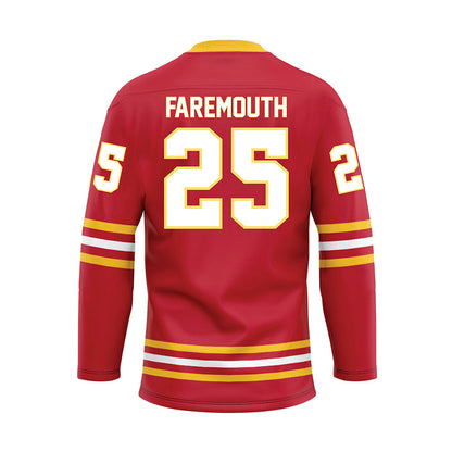 Ferris State - NCAA Men's Ice Hockey : Zach Faremouth - Hockey Jersey-1