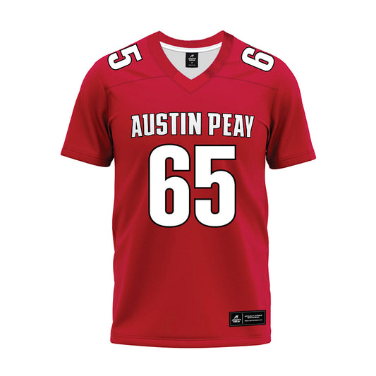 APSU - NCAA Football : Ward Dorris - Red Premium Football Jersey-0