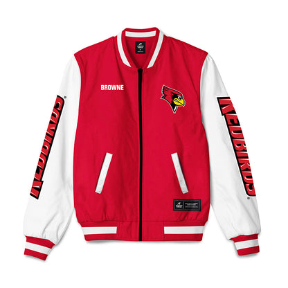 Illinois State - NCAA Women's Track & Field : Nya Browne - Bomber Jacket-0