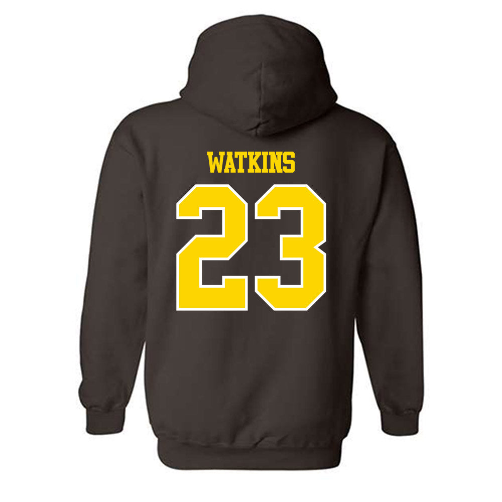 Western Michigan - NCAA Men's Basketball : DeAaron Watkins - Classic Shersey Hooded Sweatshirt-1
