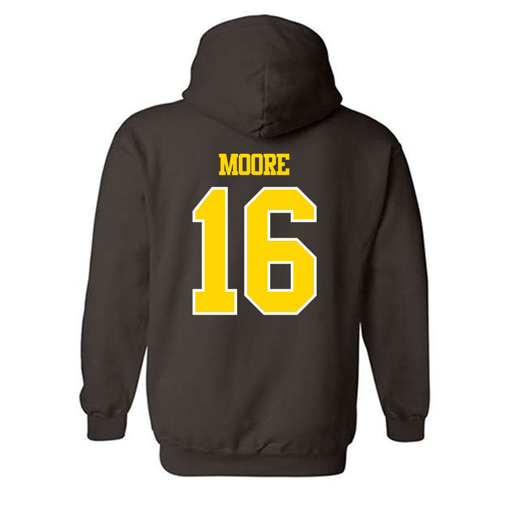 Western Michigan - NCAA Football : Brodon Moore - Classic Shersey Hooded Sweatshirt-1