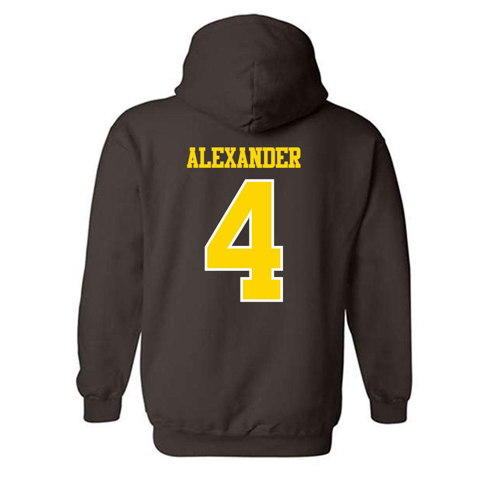 Western Michigan - NCAA Football : Austin Alexander - Classic Shersey Hooded Sweatshirt-1