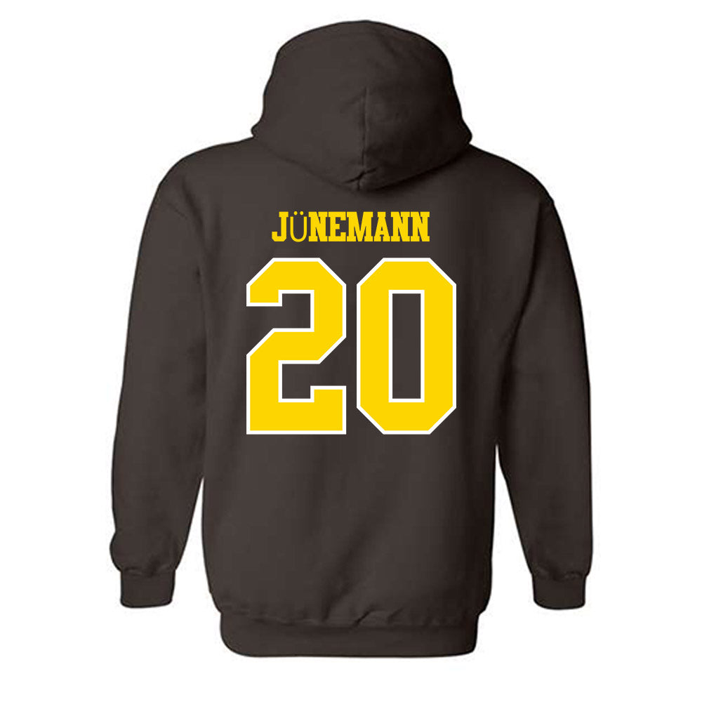 Western Michigan - NCAA Men's Basketball : Janis Jünemann - Classic Shersey Hooded Sweatshirt-1