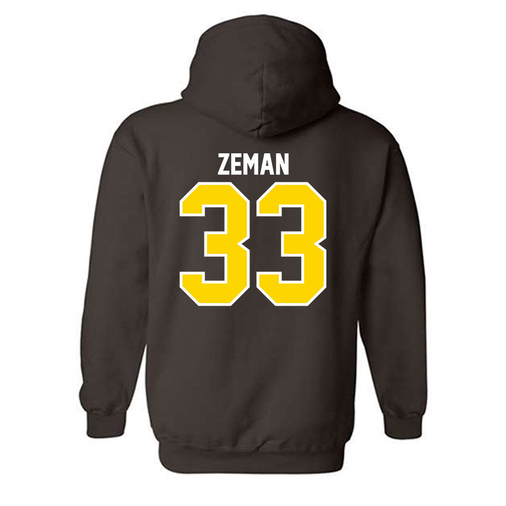 Western Michigan - NCAA Football : Zachary Zeman - Classic Shersey Hooded Sweatshirt-1