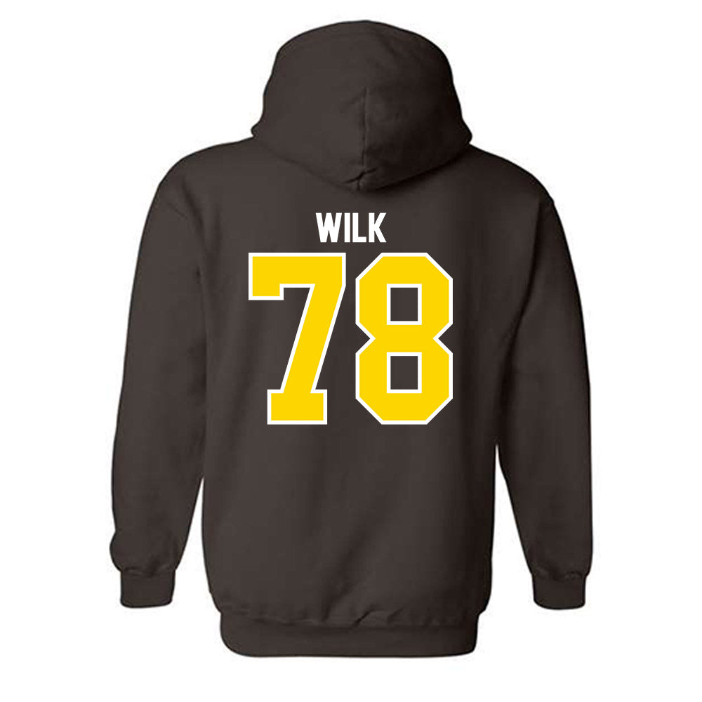 Western Michigan - NCAA Football : Jacob Wilk - Classic Shersey Hooded Sweatshirt-1