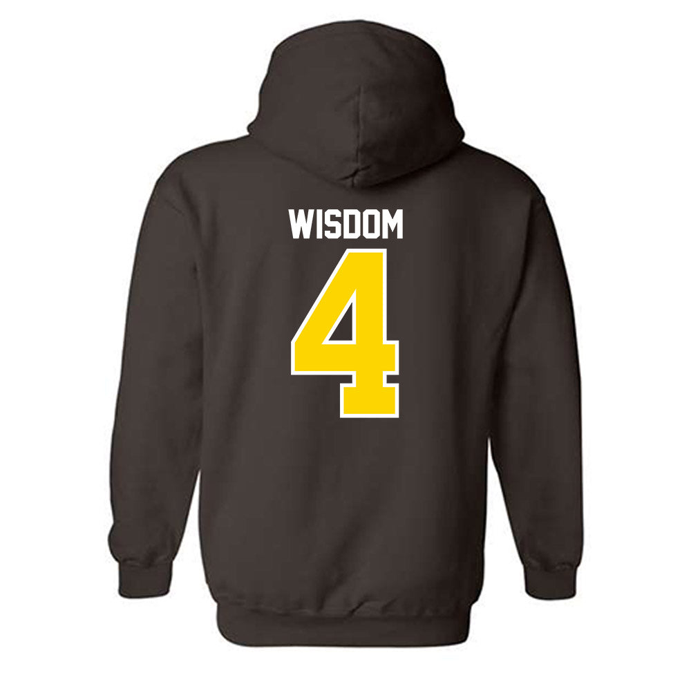 Western Michigan - NCAA Men's Ice Hockey : Zaccharya Wisdom - Classic Shersey Hooded Sweatshirt-1