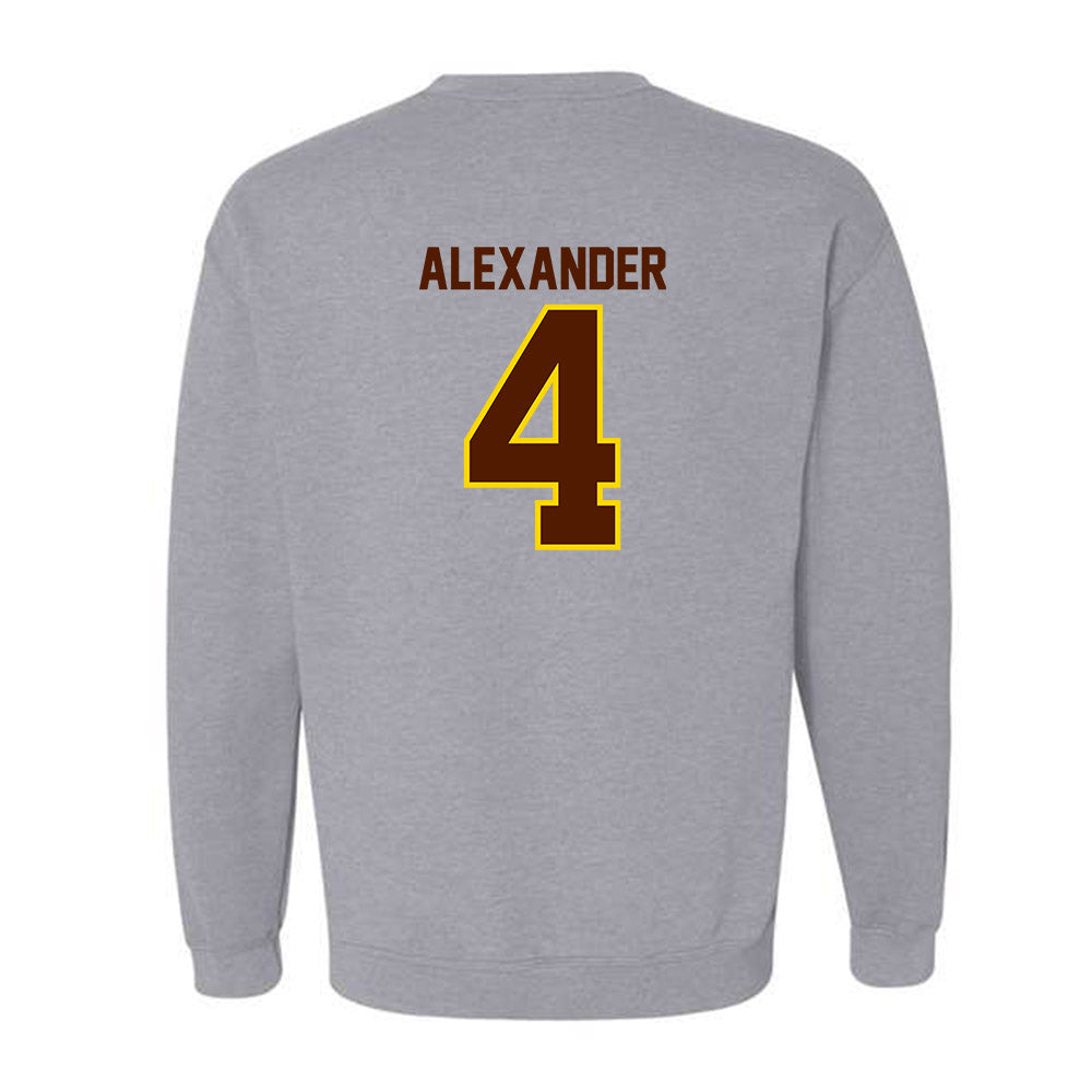 Western Michigan - NCAA Football : Austin Alexander - Classic Shersey Crewneck Sweatshirt-1