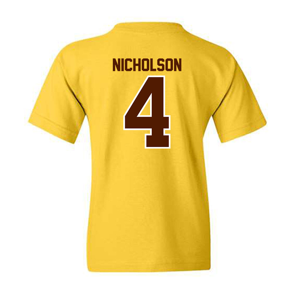 Western Michigan - NCAA Men's Soccer : Joshua Nicholson - Classic Shersey Youth T-Shirt-1