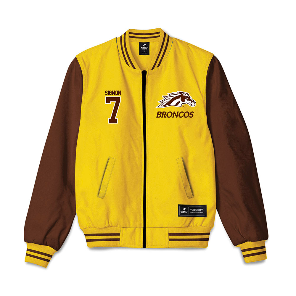 Western Michigan - NCAA Men's Basketball : Jordan Sigmon - Bomber Jacket-0