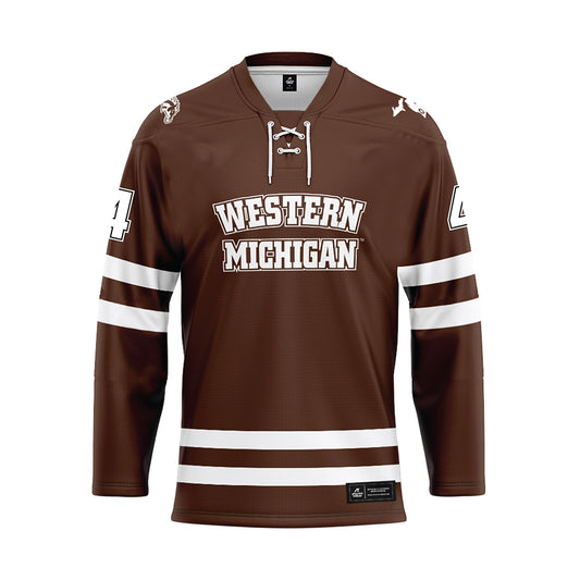 Western Michigan - NCAA Men's Ice Hockey : Zaccharya Wisdom - Hockey Jersey-0
