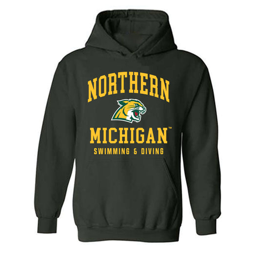 Northern Michigan - NCAA Men's Swimming & Diving : Sebastian Ritsema - Classic Shersey Hooded Sweatshirt-0