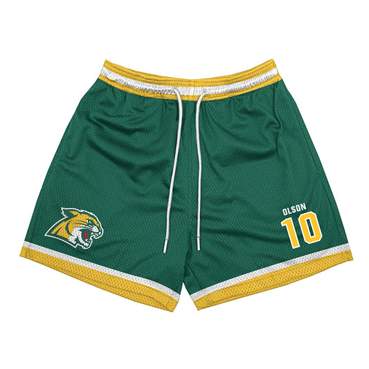 Northern Michigan - NCAA Football : Isaac Olson - Green Shorts-0