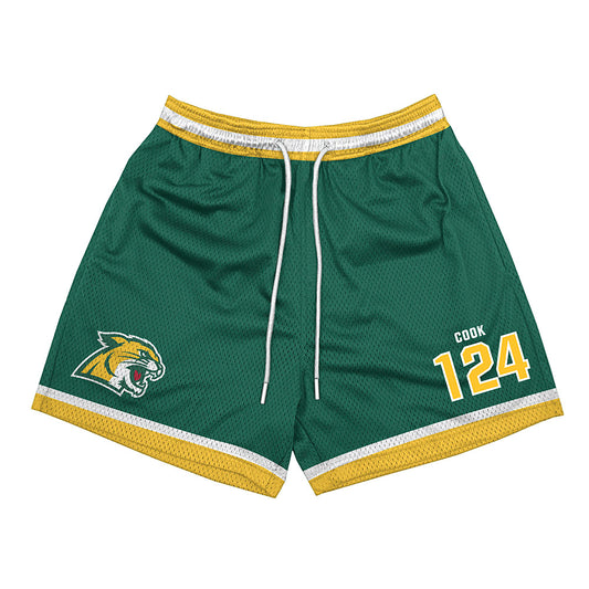 Northern Michigan - NCAA Women's Wrestling : Jamie Cook - Green Shorts-0