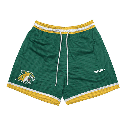 Northern Michigan - NCAA Men's Swimming & Diving : Sebastian Ritsema - Green Shorts-0