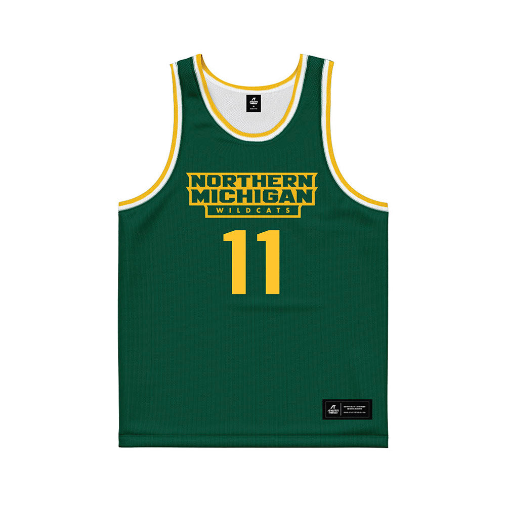 Northern Michigan - NCAA Men's Basketball : Jonathan Ingalls - Green Basketball Jersey