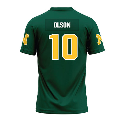 Northern Michigan - NCAA Football : Isaac Olson - Green Premium Football Jersey-1