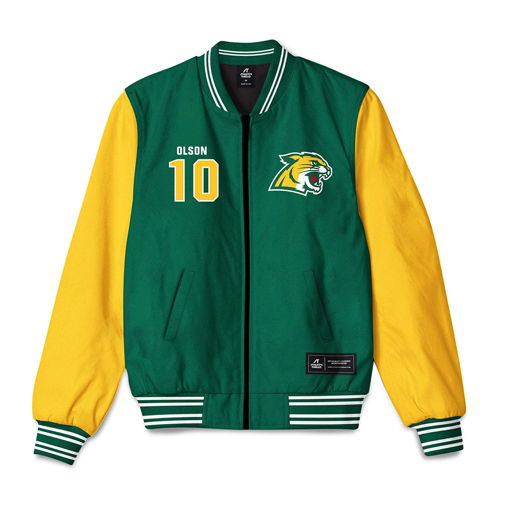 Northern Michigan - NCAA Football : Isaac Olson - Bomber Jacket-0