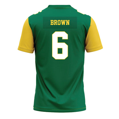 Norfolk State - NCAA Football : Jihad Brown - Green Jersey-1