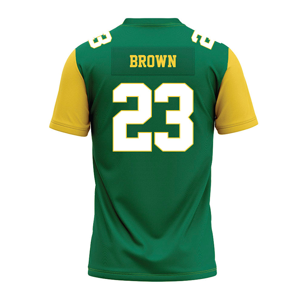 Norfolk State - NCAA Football : Jihad Brown - Green Premium Football Jersey-1