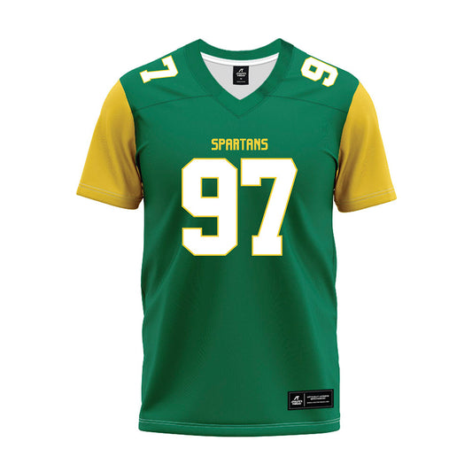 Norfolk State - NCAA Football : Marco Peery - Green Premium Football Jersey-0
