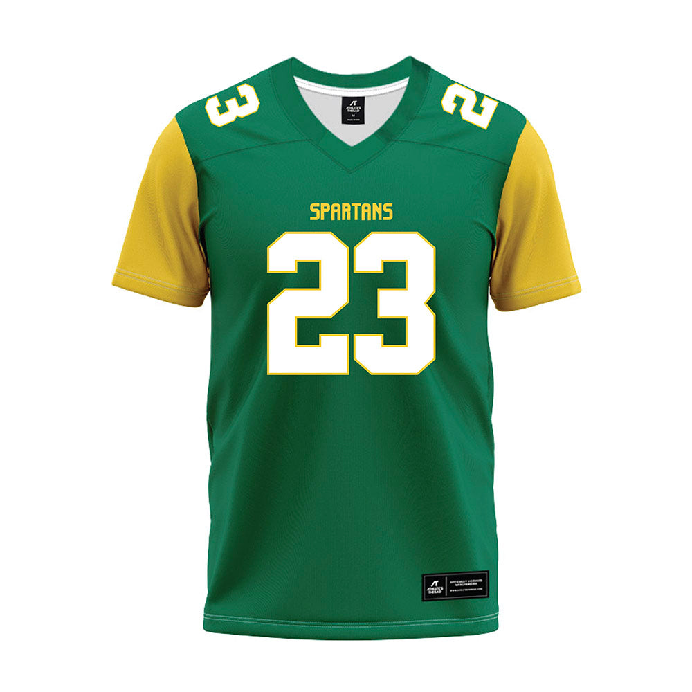 Norfolk State - NCAA Football : Jihad Brown - Green Premium Football Jersey-0