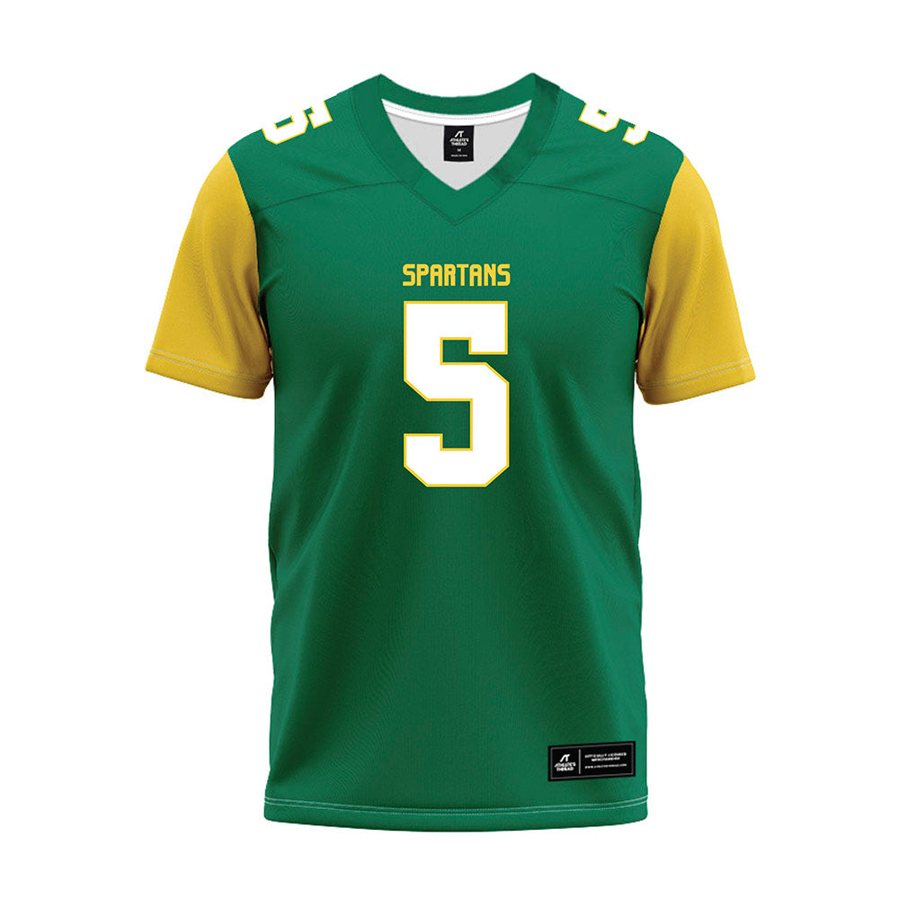 Norfolk State - NCAA Football : Stephon Hall - Green Premium Football Jersey-0