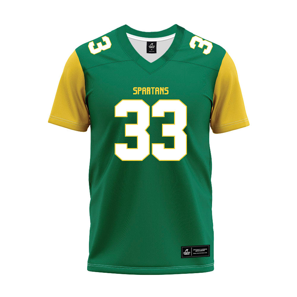 Norfolk State - NCAA Football : Edward Mills - Green Premium Football Jersey-0