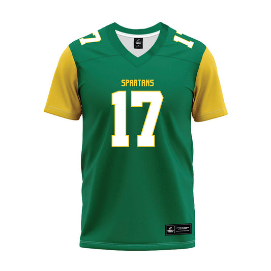 Norfolk State - NCAA Football : Aaron Evans - Green Premium Football Jersey-0