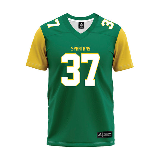 Norfolk State - NCAA Football : Evan Helfrich - Green Premium Football Jersey-0