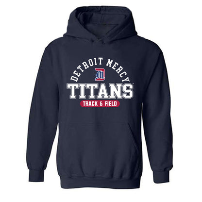 Detroit Mercy - NCAA Men's Track & Field : Avan Hinkle - Classic Shersey Hooded Sweatshirt-0