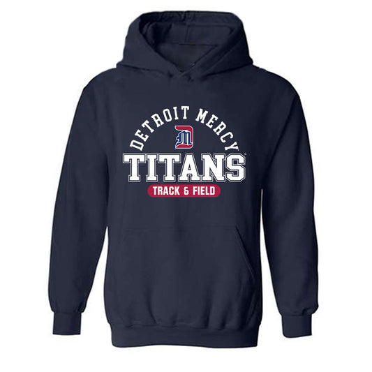 Detroit Mercy - NCAA Men's Track & Field : Avan Hinkle - Classic Shersey Hooded Sweatshirt-0