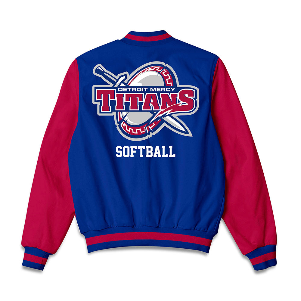 Detroit Mercy - NCAA Softball : Abby Klaft - Bomber Jacket-1