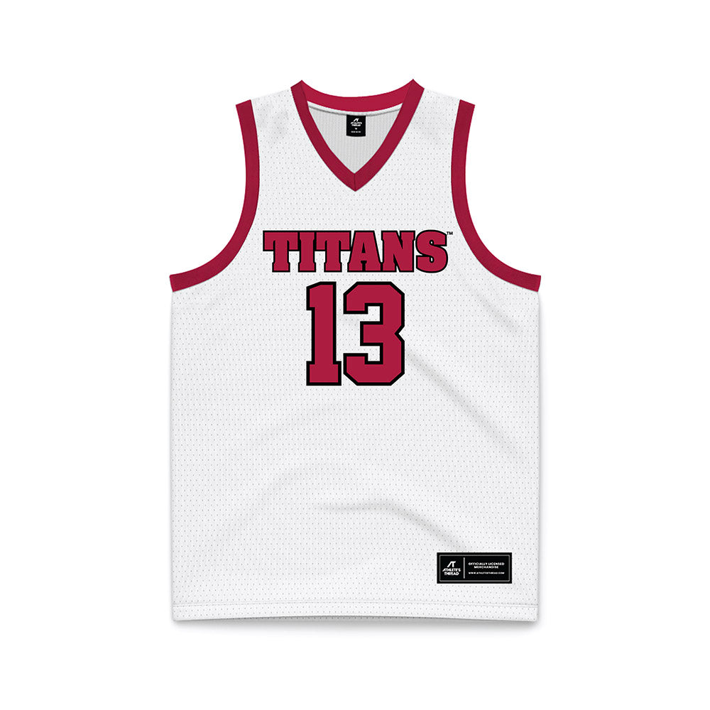Detroit Mercy - NCAA Women's Basketball : Brendha Schwartz - White Basketball Jersey-0