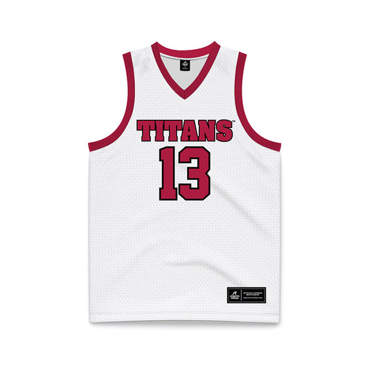 Detroit Mercy - NCAA Women's Basketball : Brendha Schwartz - White Basketball Jersey-0