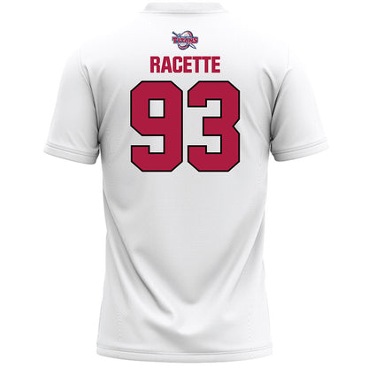 Detroit Mercy - NCAA Men's Lacrosse : Whales Racette - White Lacrosse Jersey -1